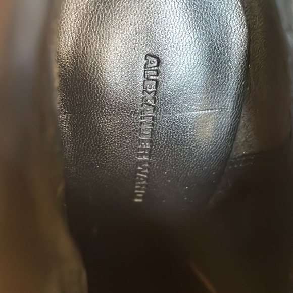 ALEXANDER WANG Black Leather Platform Tie Ankle Boots 6.5 - Picture 7 of 7